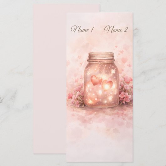 Romantic Mason Jar Wedding Program Programma (Voorkant / Achterkant)