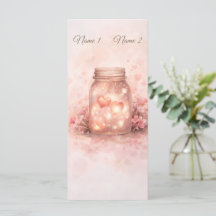 Romantic Mason Jar Wedding Program