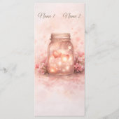 Romantic Mason Jar Wedding Program Programma (Voorkant)