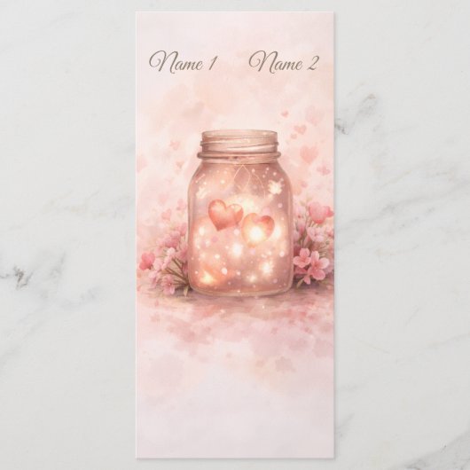 Romantic Mason Jar Wedding Program Programma (Voorkant)