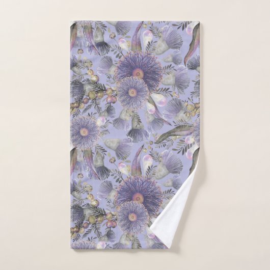 Romantic Mauve Wattle & Eucalyptus Bath Set Bad Handdoek (Handdoek)