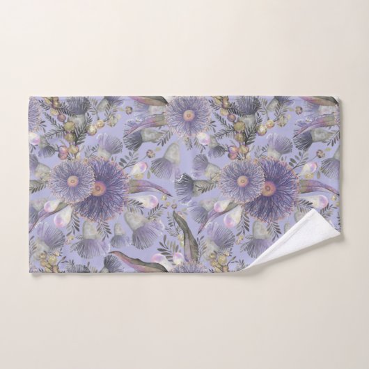 Romantic Mauve Wattle & Eucalyptus Bath Set Bad Handdoek (Handdoek)