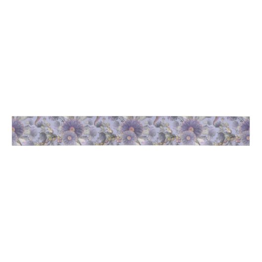 Romantic Mauve Wattle & Eucalyptus Grosgrain Lint (Voorkant)