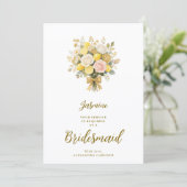 Romantic Mediterranean Glitter Bouquet Bridesmaid  (Staand voorkant)