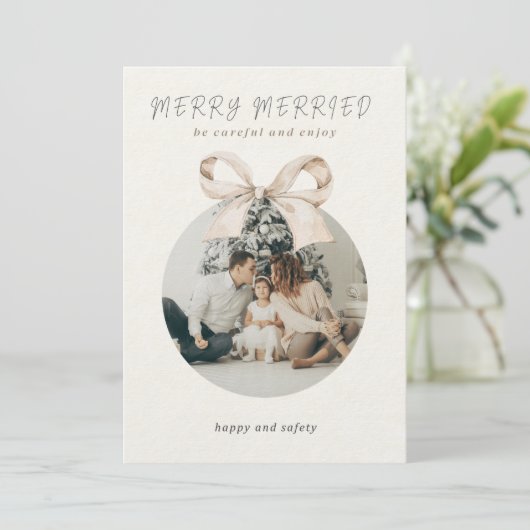 Romantic Merry Married Card Kaart (Staand voorkant)