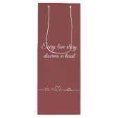 Romantic message personalized wijn cadeautas (Voorkant)