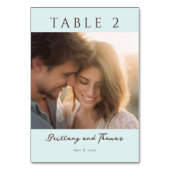 Romantic Mint Minimalist Photo Kaart (Achterkant)