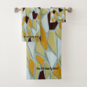 Romantic Modern Art Geometry - geel oranje wit Bad Handdoek (Insitu)