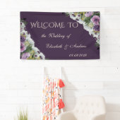 Romantic Modern Elegant Flowers Wedding Banner (Insitu)