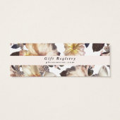 Romantic Modern Flower Floral Gift Registry Insert Mini Visitekaartjes (Achterkant)
