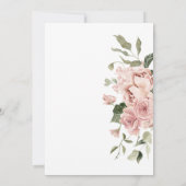 Romantic Modern roze Roses Wedding Kaart (Achterkant)