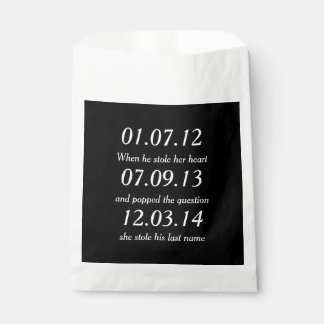 Romantic Moments Personalized Dates Custom Wedding Bedankzakje