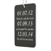 Romantic Moments Personalized Dates Custom Wedding Luchtverfrisser (Links)