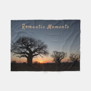 Romantic Moments Sunset Sacred Baobabs Fleece Deken