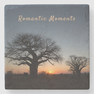 Romantic Moments Sunset Sacred Baobabs Stenen Onderzetter