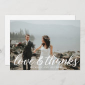 Romantic Monogram ⎢ bruiloft Feestdagenkaart (Voorkant / Achterkant)