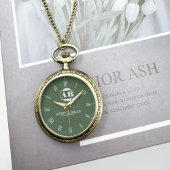 Romantic Monogram Him & Her Custom Names Horloge
