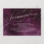 Romantic Moody plum kalligrafie Informatiekaartje (Voorkant)