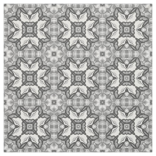 Romantic Moroccan Abstract Floral Tile Pattern Stof (Swatch)