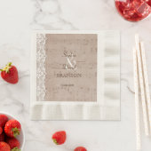 Romantic  muziekblad & Lace Wedding Servetten (Insitu)