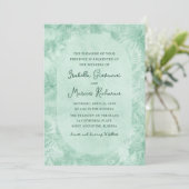 Romantic Mystical Green Fern Wedding Invitation (Debout devant)
