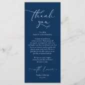 Romantic Navy Blue, Place Setting - Setting Dank u Programma (Voorkant)