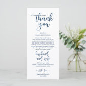 Romantic Navy Blue, Place Setting - Setting Dank u Programma (Staand voorkant)