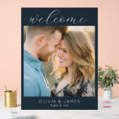 Romantic Navy Classic Photo Acryl Bord (Huwelijk)