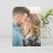 Romantic Navy Floral Photo Kaart (Staand voorkant)