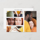 Romantic New Date Wedding Engaged 4 Photos Collage Save The Date (Voorkant / Achterkant)