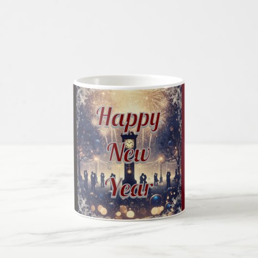 Romantic New Year’s Eve Celebration Coffee Mug (Centre)