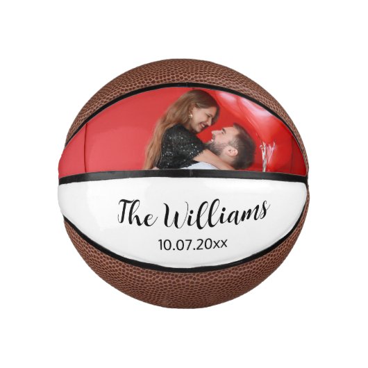 Romantic Newly Weds Mini Basketball Basketbal (Voorkant)