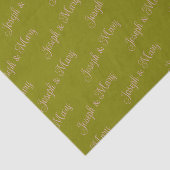 Romantic Olive Green & Dusty Rose Script Wedding Tissuepapier (Detail)