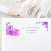 Romantic Paars Floral Return Address Label (Insitu)