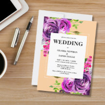 Romantic Paarse Floral Wedding