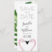 Romantic Palm Wedding Save the Date Invitation (Voorkant / Achterkant)