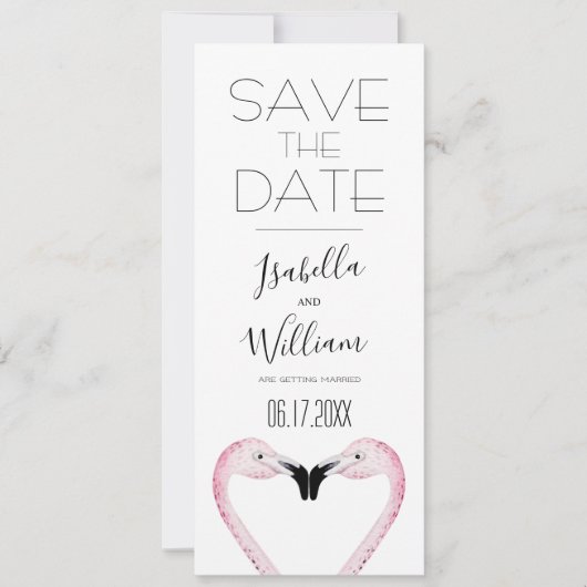 Romantic Palm Wedding Save the Date Invitation (Voorkant)