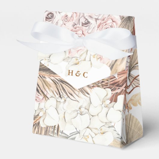  Romantic Pampas gedroogd gras Bedankdoosjes (Voorkant Zijde)