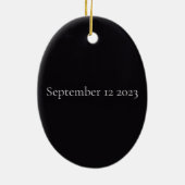 Romantic Paris breekt de Eiffel Tower bruiloft op Keramisch Ornament (Achterkant)