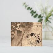 Romantic Paris  Briefkaart (Staand voorkant)