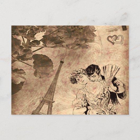 Romantic Paris  Briefkaart (Voorkant)