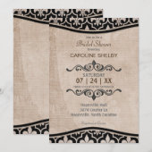 Romantic Paris Chic Bridal Shower Kaart (Voorkant / Achterkant)