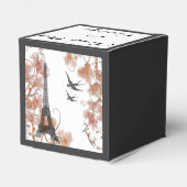 Romantic Paris Eiffel Tower bruiloft Bedankdoosjes (Achterkant)