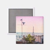 Romantic Paris Eiffel Tower Magnet Magneet (Voorkant / Achterkant)