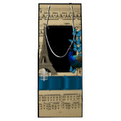 Romantic  Paris gepersonaliseerde bruiloft Wijn Cadeautas (Achterkant)