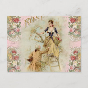 Romantic Paris Lovers roze shabbychic Briefkaart
