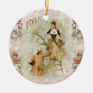 Romantic Paris Lovers roze shabbychic Keramisch Ornament