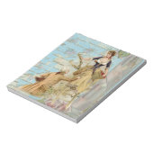 Romantic Paris Lovers Shabbychic blue Notitieblok (Gedraaid)