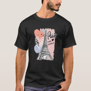 Romantic Paris Mon Amour Paris My Love Eiffel Towe T-shirt