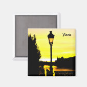 Romantic Paris, Sienna Sunset, Old Lamp / Frankrij Magneet (Voorkant / Achterkant)